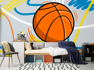 Produktbild von Vlies Fototapete Basketball 400x280 cm Tapeten Wandtapete XXL Sport i-A-10010-a-b