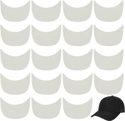 Productafbeelding van Baseball cap visor insert - Set van 20 - Bal cap vormvormer plastic hoedrand baseball hoed - Wit
