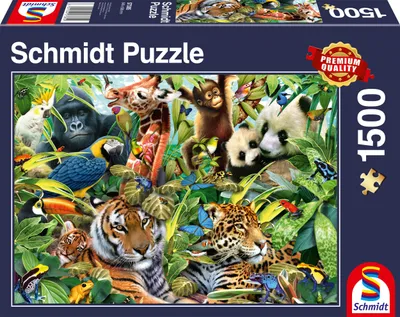 Produktbild von Schmidt Spiele Kunterbunte Tierwelt, 1500 Stück(e), Tiere, 12 Jahr(e)