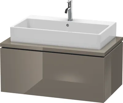 Produktbild von Konsolenunterschrank L-CUBE 400x920x547mm flannel grey hochglanz flannel grey hochglanz