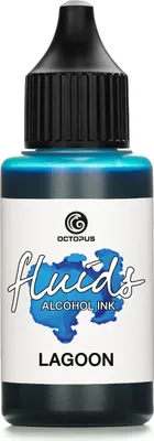 Immagine prodotto di Octopus Fluids Alcohol Ink LAGOON, inchiostro alcolico per Fluid Art e resina, blu