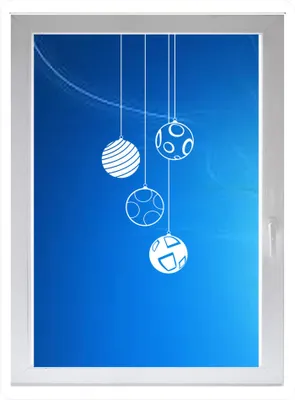 Produktbild von INDIGOS UG - Wohnzimmer Merry Christmas - Farbe: weiss - 96x37 cm - Sichtschutzfolie - Fensterfolie - Glasdekorfolie - für die Küche, Bad ans Fenster