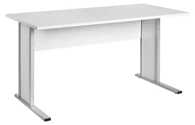 Image de Plateau de bureau moderne, 140 x 65 cm, gris clair