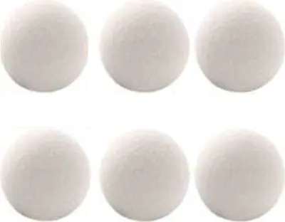 Immagine prodotto di INF Palline per asciugatura lana 3 cm, confezione da 6 Bianco S