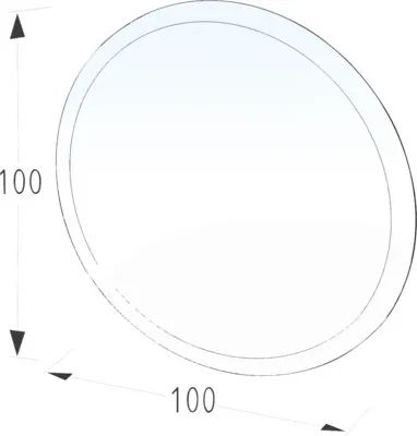 Produktbild von Funkenschutzplatte Lienbacher Glas rund Ø 100 cm mit Fase