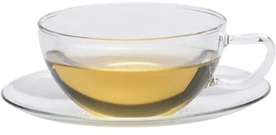 Productafbeelding van Mok met glazen schoteltje hittebestendig 150 ml