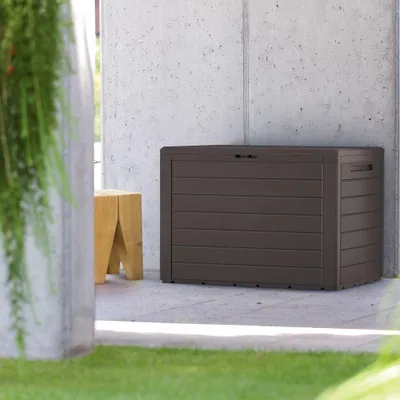 Immagine prodotto di Contenitore da giardino, plastica marrone, capacità 190 litri