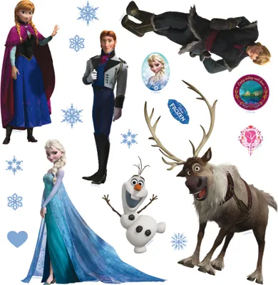 Produktbild von Disney Wandtattoo Die Eiskönigin Blau, Lila und Braun - 600214 - 30 x 30 cm