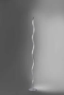 Immagine prodotto di Lampada da terra a LED, argento, design a onda, H 120 cm