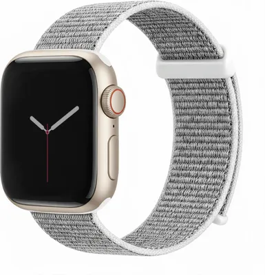 Produktbild von Smartwatch Armband für Apple Watch Series 8 41mm Nylon Textil Band Ersatzband Wechselband Klettverschluss flexibel atmungsaktiv Grau