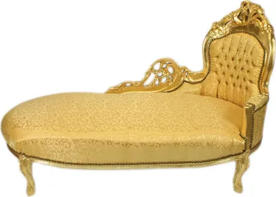 Produktbild von Casa Padrino Barock Chaiselongue Gold Muster / Gold - Barock Möbel - Recamiere Liege