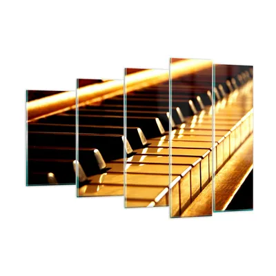 Produktbild von Bilder auf glas - Klavier Musik Konzert - 150x100cm - Glasbilder - Wandbilder - Kunstdruck - zum Aufhängen bereit - Wanddekoration aus Glas - Glas Bilder - Wandbild auf Glas - GEG150x100-2200
