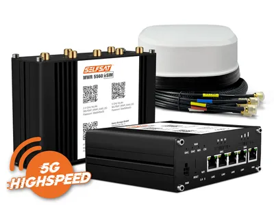 Produktbild von MWR 5560 eSIM 5G Router + SATCO Antenne