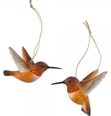 Immagine prodotto di Wildlife Garden: Set di due decorazioni "Rotrücken-Zimtelfe" (folletto rosso-cannella)