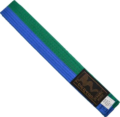 Produktbild von TEKKA BUDO Kampfsport Gürtel Grün-Blau mittig geteilt 2-farbig - Budogürtel halb halb gestreift, Karate, Judo, Taekwondo, Ju-Jutsu - 330 cm