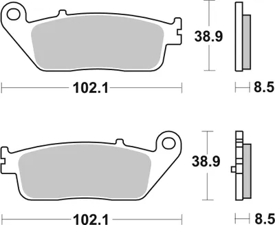 Produktbild von Scooterbelag SBS 212HF (Satz pro Scheibe) Street Ceramic