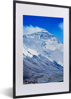 Produktbild von MuchoWow® MuchoWow® Gerahmtes Poster Mount Everest in Nepal mit Wolken 40x60 cm - Poster mit zchwarzem Bilderrahmen - Poster in Rahmen