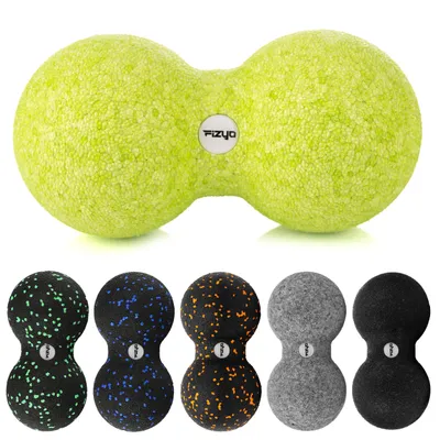 Produktbild von Fizyo Duoball 16x8 cm - Faszienball für Rücken, Nacken, EPP Massageball für Wirbelsäule, Physiotherapie, Doppelball für Tiefengewebsmassage - Limette