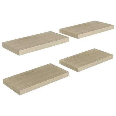 Obrázek produktu pro vidaXL Plovoucí nástěnné police 4 ks. Dubová barva 50x23x3,8cm MDF