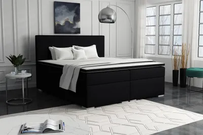 Produktbild von Boxspringbett Schlafzimmerbett SOREL 160x200cm Stoff Inari Schwarz