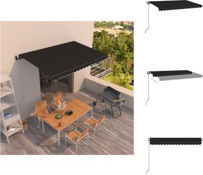 Produktbild von vidaXL Markise Automatisch Einziehbar 450x350 cm Anthrazit -  Markisen