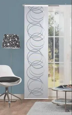 Schiebevorhang Paneelvorhang 57x145 cm, Wollweiß, 1 Stück