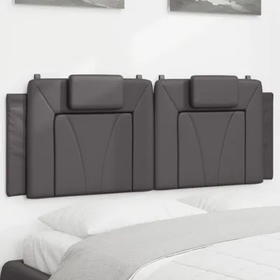 Image de Coussin de tête de lit Gris 120 cm similicuir