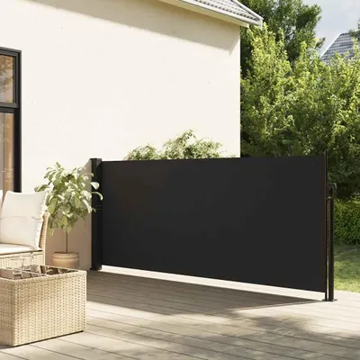 Image de vidaXL Store latéral extensible noir 117x300 cm