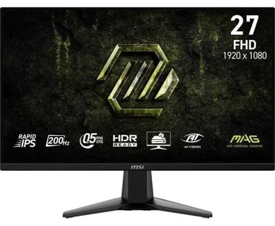 Image de MSI MAG 275F E20, écran LCD de 68,6 cm (27 pouces), résolution de 1920 x 1080 pixels, Full HD, temps de réponse de 0,5 ms, couleur noire