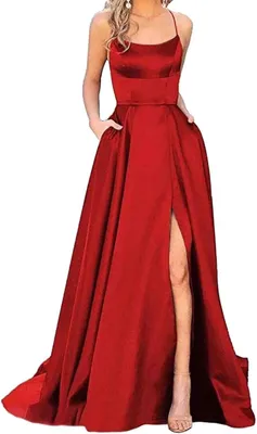 Imagen del producto de HAHAEMMA Vestido elegante para mujer, largo hasta el suelo, color burdeos, ideal para eventos, talla 2XL