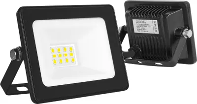 Two LED floodlights are shown, one in the foreground and one in the background.