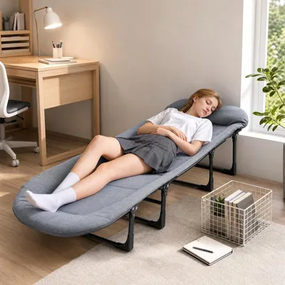 Produktbild von Faltbarer Camping- und Gästebett mit Matratze