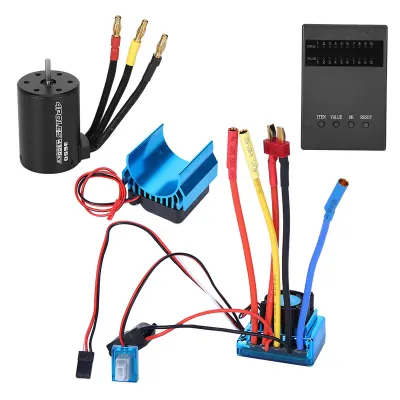 Zdjęcie produktu dla silnik 3650, bezszczotkowy ESC, radiator RC, karta programowa RC, karta programowa radiatora ESC, zestaw silnika RC ESC