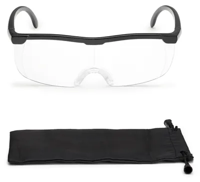 Produktbild von FALINGO Lupenbrille Vergrößerungsbrille Leselupe Lupe auf der Nase optische Vergrößerung auf 200% (Schwarz)