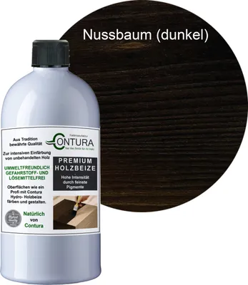 Produktbild von Contura 500ml. Holzbeize Wasserbeize Möbel Farbe - Nussbaum Dunkel