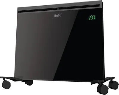 Produktbild von Ballu Plaza Konvektorheizung 1500W - Glaskonvektor Heizung Elektro Wandheizung Standgerät auf Rollen Wochenprogramm Timer Elektro Konvektor Heizung