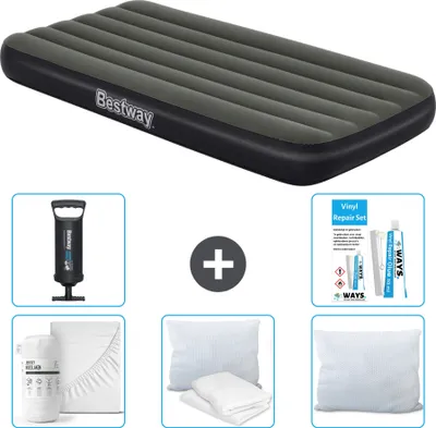 Produktbild von Bestway Luftmatratze - 1 Person - 99 x 188 x 28 cm - Blau - Inklusive Zubehör