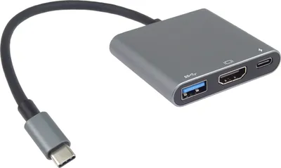 Obrázek produktu pro PremiumCord Adaptér USB-C na HDMI + USB3.0 + PD, rozlišení 4K a FULL HD 1080p