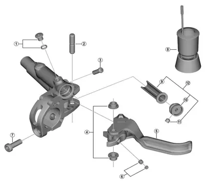Produktbild von Shimano M820 Zwerchfell Silber  Silber One Size