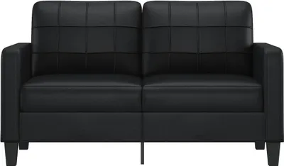 Produktbild von ZMH 2-Sitzer-Sofa Schwarz 140 cm Kunstleder