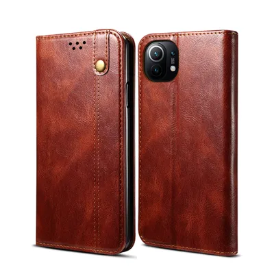 Obrázek produktu pro Pouzdro pro Xiaomi Mi 11, kožené flip pouzdro peněženka s funkcí stojánku červené