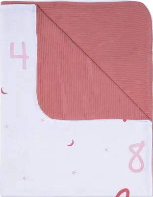 Immagine prodotto di Coperta BUBABA Il mio primo anno - rosa e bianco