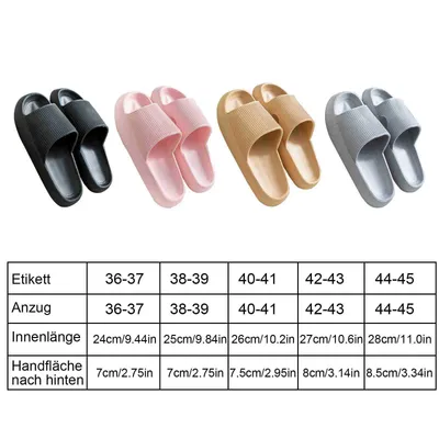 Produktbild von MODFU Herren/Damen Badeschuhe Hausschuhe Slippers Sommer Slide Pantoletten Badelatschen Strand Indoor/Outdoor rutschfest Baden Uni Einfarbig 42-43 Rosa