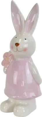 Produktbild von Kaninchen mit Blume aus Keramik 21 cm