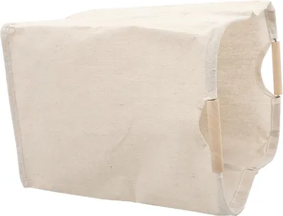 Image de Panier à linge pliable avec poignées en bois. Grand panier de rangement pour vêtements sales. Collecteur à linge robuste, pliable et gain de place, idéal pour la maison et les déménagements