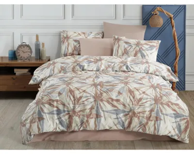 Imagen del producto de Juego de sábanas de algodón, tamaño extendido, 140x220 cm, funda de almohada 70x90 cm, modelo Borneo