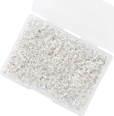 Produktbild von 1200 Stücke Spaltringe Schmuck Edelstahl Silber Kettenringe Set