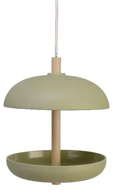 Produktbild von Decoris Vogelfuttersilo - zum Aufhangen - Bambus - hellgrun - 25 cm