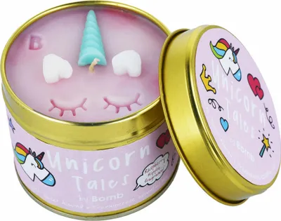 Productafbeelding van Geurkaars in blik, Unicorn Tales, van Bomb Cosmetics