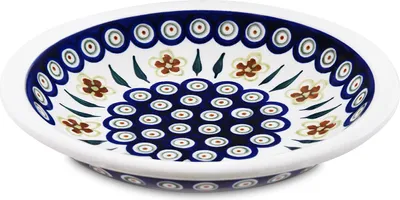 Produktbild von Bunzlauer Keramik Teller – tiefer Suppenteller Speiseteller Essteller Ø 22,5 cm – spülmaschinenfest, robust & langlebig, Nachbildung 810